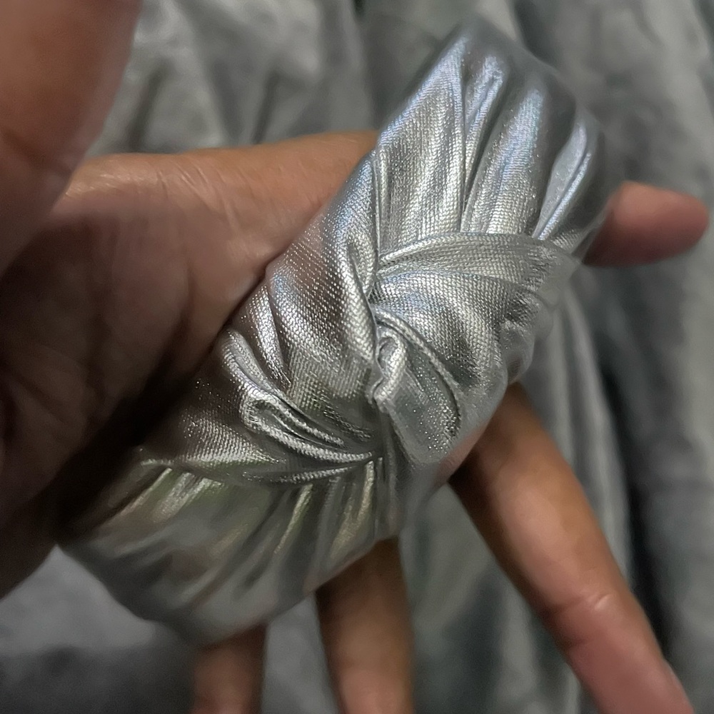 Silver metallic headband
